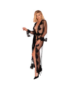 LIVCO CORSETTI FASHION - NOKINA LC XG055 JUODOS KELNAITĖS SU HALATU, VIENAS DYDIS