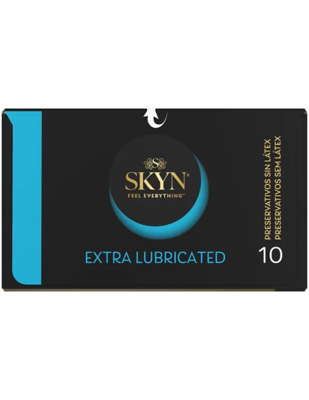 SKYN - PAPILDOMO LUBRIKANTO PREZERVATYVAI, 10 VIENETŲ