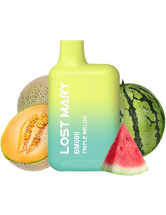 LOST MARY - BM600 NIKOTINO GARINTUVAS 2 VIENKARTINIAI TRIJUBO MELONŲ
