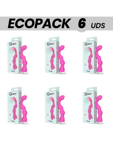 ECOPACK 6 VIENETAI - G-SPOT GEORGE VIBRATORIUS POINT G ROŽINIS KIŠENĖLIS