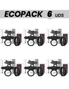ECOPACK 6 UNITS - BLACKandSILVER CAMERON REMOTE CONTROL COCKRING WATCHME