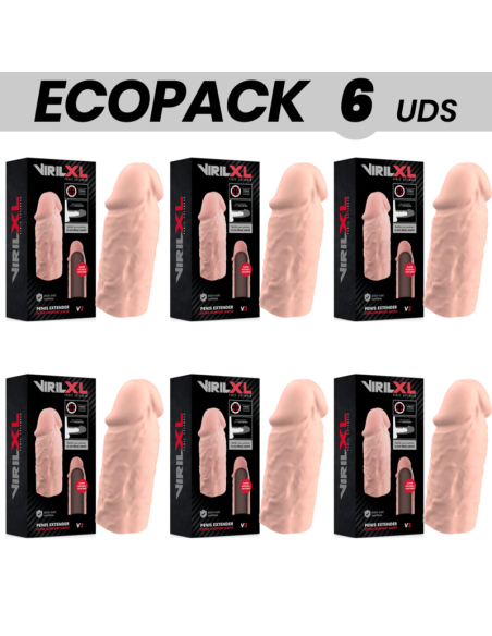 ECOPACK 6 VIENETAI - VIRILXL SKYSTO SILIKONINIO V3 NATŪRALUS VARPOS PLĖVINIMAS