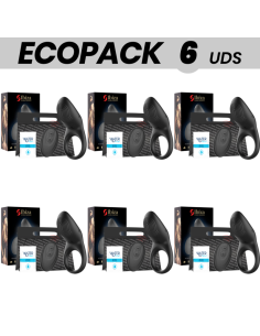 ECOPACK 6 VIENETAI - IBIZA NUOTOLINIO VALDYMO ŽIEDO VIBRATORIUS SU PILNU KONTAKTU