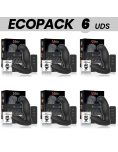 ECOPACK 6 VIENETŲ - IBIZA ANALINIS MASAŽUOTUVAS SU NUOTOLINIO VALDYMO PULTU 10 x 3,5 CM