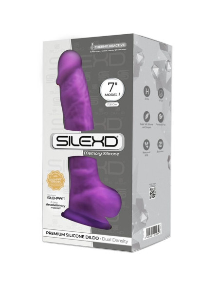 SILEXD - 1 MODELIO REALISTINIS PREMIUM SILEXPAN SILICONE VIOLET 17,5 CM