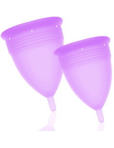 STERCUP - FDA patvirtinta silikoninė menstruacinė taurelė, pakuotės dydis SL, alyvinė