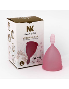 NINA KIKÍ - ROŽINIS MENSTRUACINĖ TAURELĖ, L DYDIS, 1 NEMOKAMAI 2