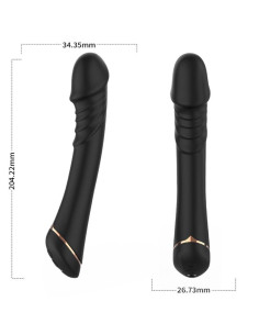 ARMONY - DILDO VIBRUOJAMAS SILIKONINIS JUODAS