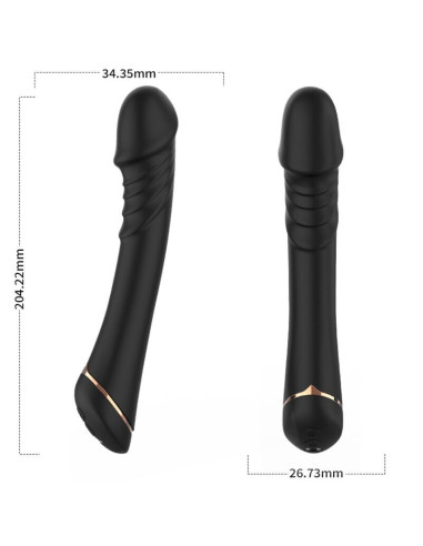 ARMONY - DILDO VIBRUOJAMAS SILIKONINIS JUODAS