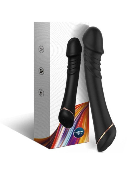ARMONY - DILDO VIBRUOJAMAS SILIKONINIS JUODAS