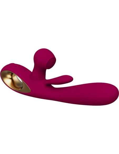 ARMONY - SMŪGINIS SŪPYNIŲ VIBRATORIUS IR DVIGUBAS STIMULIACIJOS MODELIS 1 BURGUNDY