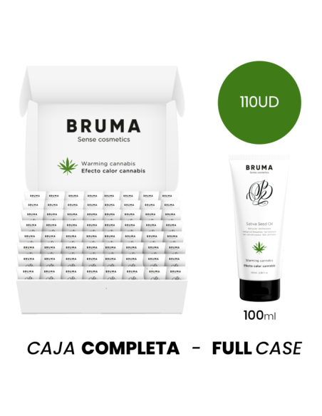 MOQ 110 - BRUMA SATIVA SĖKLŲ ALIEJAUS ŠILDANTIS GELIS SU KANABIŠKŲ SKONIU - 100 ML