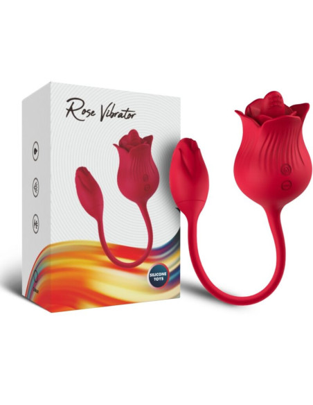 ARMONY - PINK CLITORIS STIMULATOR VIBRATOR WITH TAIL 10 MODES RED