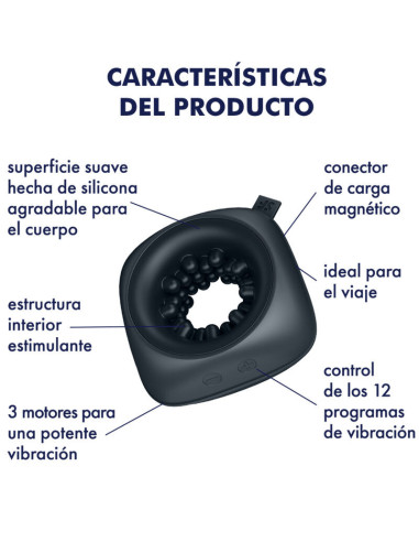 SATISFYER - ŽIEDO GLASTIKLIO MASTURBATORIUS IR VIBRATORIUS