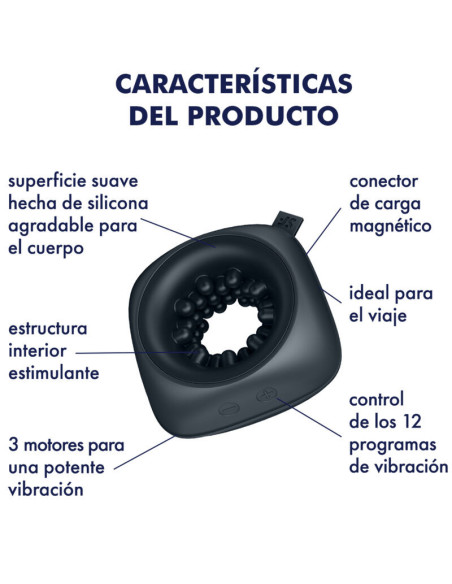 SATISFYER - ŽIEDO GLASTIKLIO MASTURBATORIUS IR VIBRATORIUS