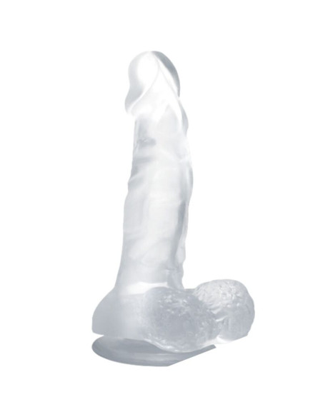 BAILE - REALISTIC DILDO WITH SUCTION CUP AND TESTICLES 16.7 CM TRANSPARENT