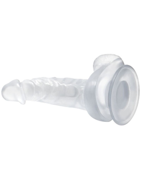 BAILE - REALISTIC DILDO WITH SUCTION CUP AND TESTICLES 16.7 CM TRANSPARENT