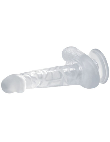 BAILE - REALISTIC DILDO WITH SUCTION CUP AND TESTICLES 16.7 CM TRANSPARENT