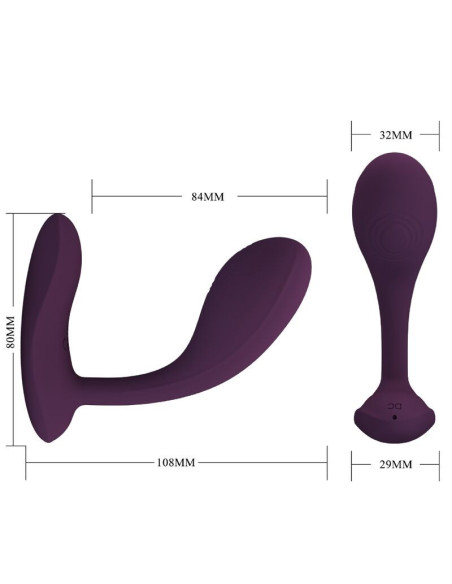 PRETTY LOVE – BAIRD G-SPOT 12 VIBRACIJOS ĮKRAUNAMA LILA PROGRAMĖLĖ