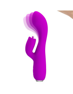 PRETTY LOVE - GLORIA RECHARGEABLE RABBIT VIBRATOR-WATERPROOF PURPLE 2