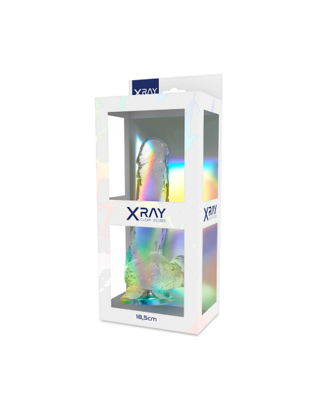 X RAY - CLEAR COCK WITH BALLS 18.5 CM -O- 3.8 CM