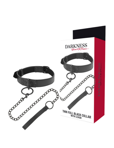 DARKNESS - BLACK NECKLACE WITH CHAIN