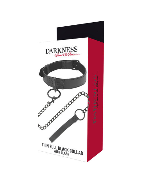 DARKNESS - BLACK NECKLACE WITH CHAIN