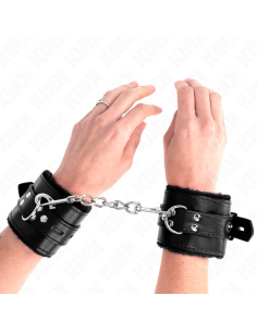 KINK - KAILINIAI RIŠO ĮTVARAI SU KVADRATINIS PAVIRŠIAIS, JUODAS IR JUODAS REGULIUOJAMAS DIRŽAS 17-29 CM X 6 CM