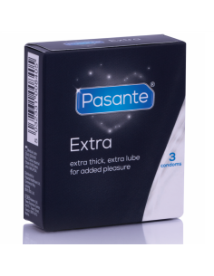 PASANTE - YPAČ STORAS PREZERVATYVAS, 3 VNT.
