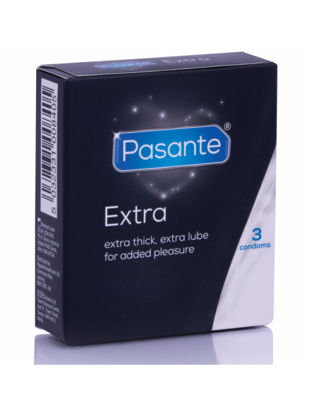 PASANTE - YPAČ STORAS PREZERVATYVAS, 3 VNT.