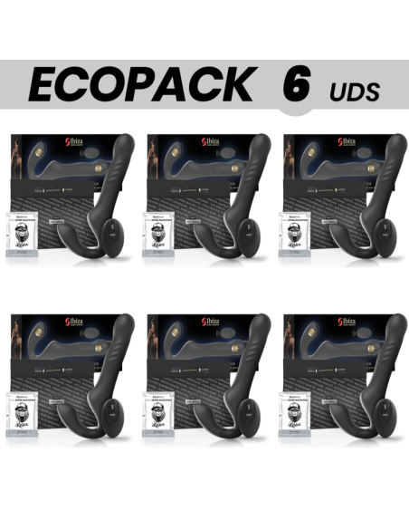 ECOPACK 6 UNITS - IBIZA REMOTE CONTROL STRAPLESS VIBRATOR UP and DOWN