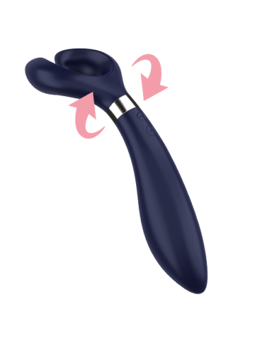 SATISFYER – BEGALINIS PRAMOGŲ DAUGIAVIBRATORIUS, 3 MĖLYNI