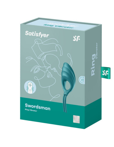 SATISFYER - SWORDSMAN ŽIEDO VIBRATORIUS ŽALIAS