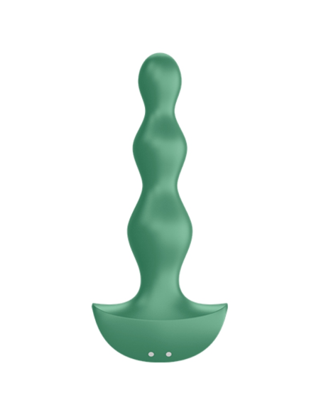 SATISFYER - LOLLI VIBRATORIUS ŽALIAS KIŠTUKAS SU 2 KIHČIAIS