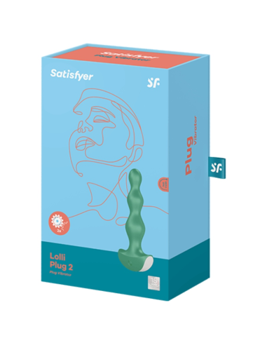 SATISFYER - LOLLI VIBRATORIUS ŽALIAS KIŠTUKAS SU 2 KIHČIAIS