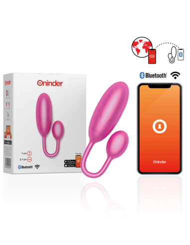 ONINDER - DENVER VIBRUOJAMAS KIAUŠINIS ROŽINIS 7 X 2,7 CM NEMOKAMA PROGRAMĖLĖ
