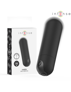 INTENSE - KAREN MINI ĮKROVIMAS VIBRUOJANČIA KULKA JUODA