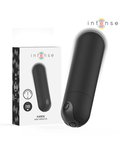 INTENSE - KAREN MINI ĮKROVIMAS VIBRUOJANČIA KULKA JUODA