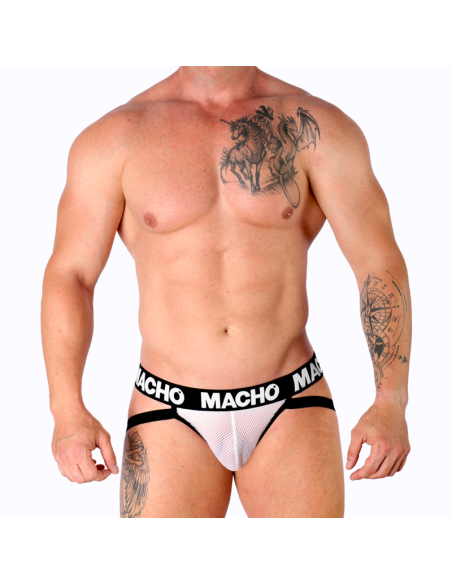 MACHO - MX26X1 JOCK GRID WHITE S