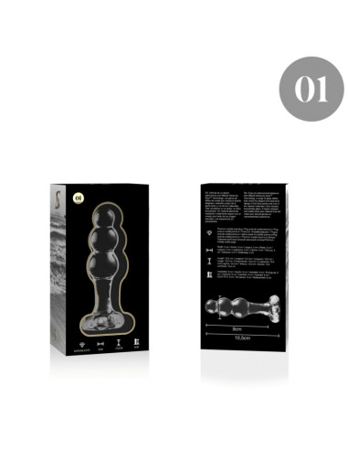 NEBULA SERIES BY IBIZA – 1 modelio analinis kamštelis, borosilikatinis stiklas, skaidrus, 10,5 cm -O- 3 cm