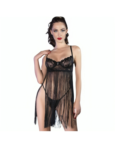 CHILIROSE - CR 4496 BABYDOLL BLACK S-M