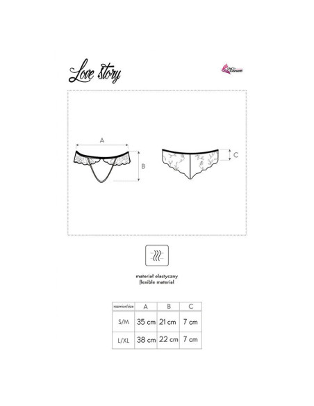 LIVCO CORSETTI FASHION - LOVE STORY LC 90679 PANTY CROTCHLESS BLACK