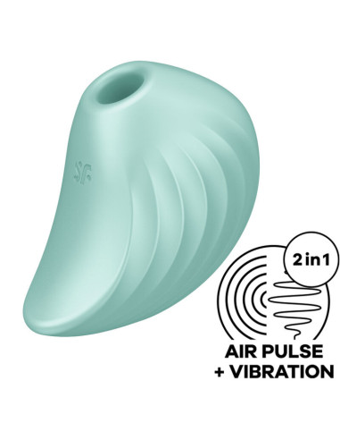 SATISFYER - PEARL DIVER AIR PULSE STIMULATOR and VIBRATOR GREEN