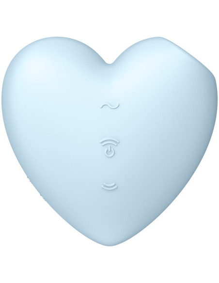SATISFYER - MĖLYNAS MIELAS ŠIRDELĖS ORO PULSŲ STIMULIATORIUS IR VIBRATORIUS STIMULIATORIUS