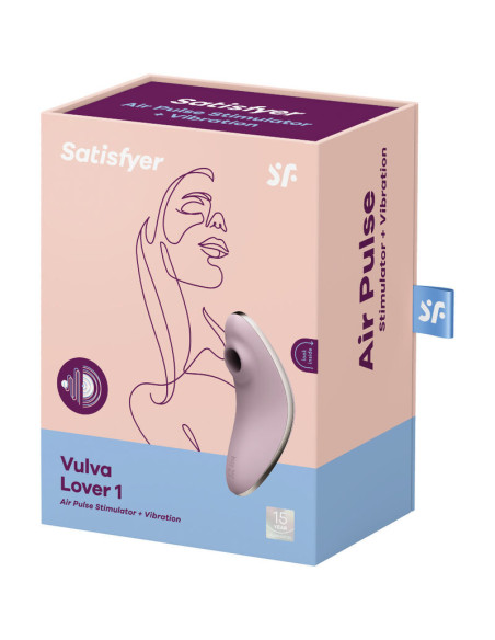 SATISFYER - VULVA LOVER 1 AIR PULSE STIMULATOR and VIBRATOR VIOLET