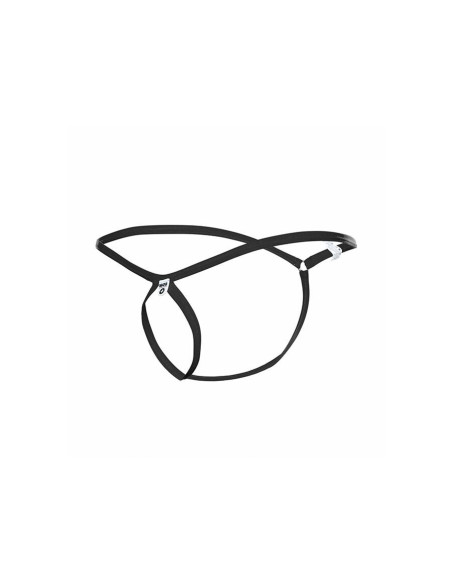 MOB - BLACK TEAR-SHAPED THONG SIZE L-XL