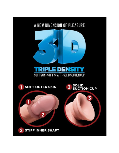 KING COCK - TRIPLE DENSITY DILDO 14 CM