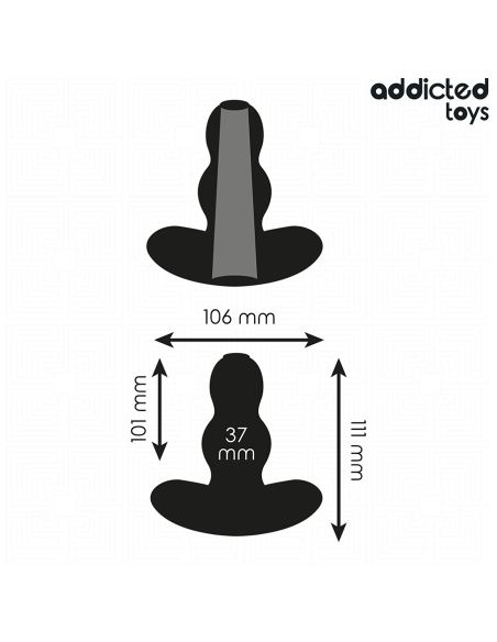 ADDICTED TOYS - TUŠČIABUČIAS ANALINIS KAIŠTIS IŠ SILIKONIO, DYDIS L 11,1 CM
