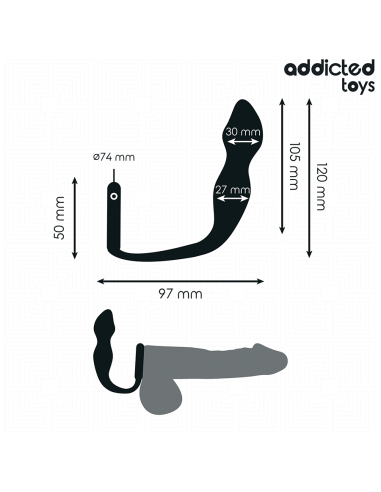 ADDICTED TOYS - ANAL PLUG WITH RING SILICONE MODEL 2