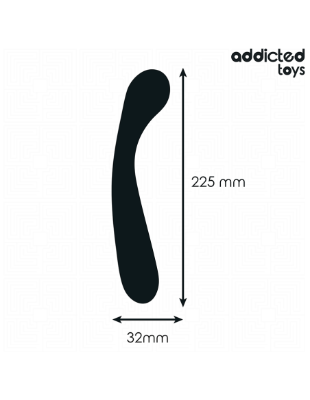ADDICTED TOYS - Dvigubas analinis masažuoklis iš silikono 22,5 cm